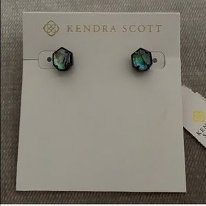 Kendra Scott Gunmetal Irid. Logan Stud Earrings